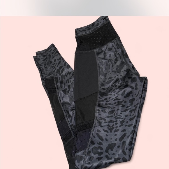 lululemon athletica Pants - NOT AVAILABLE Lululemon Black and Gray Cheetah Leggings- Like New